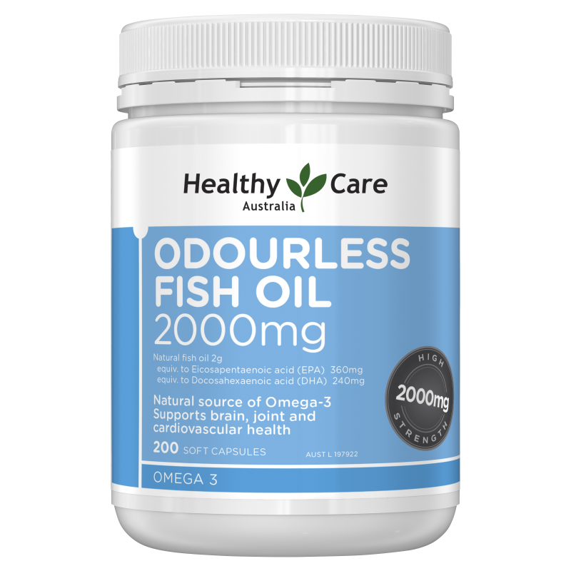 Healthy Care Odourless Fish Oil 1000mg 200 Capsules