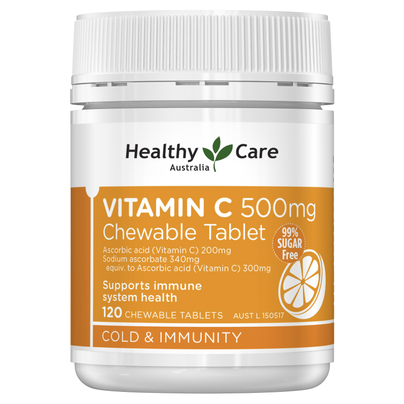 Healthy Care Vitamin C 500mg Chewable 120 Tablets