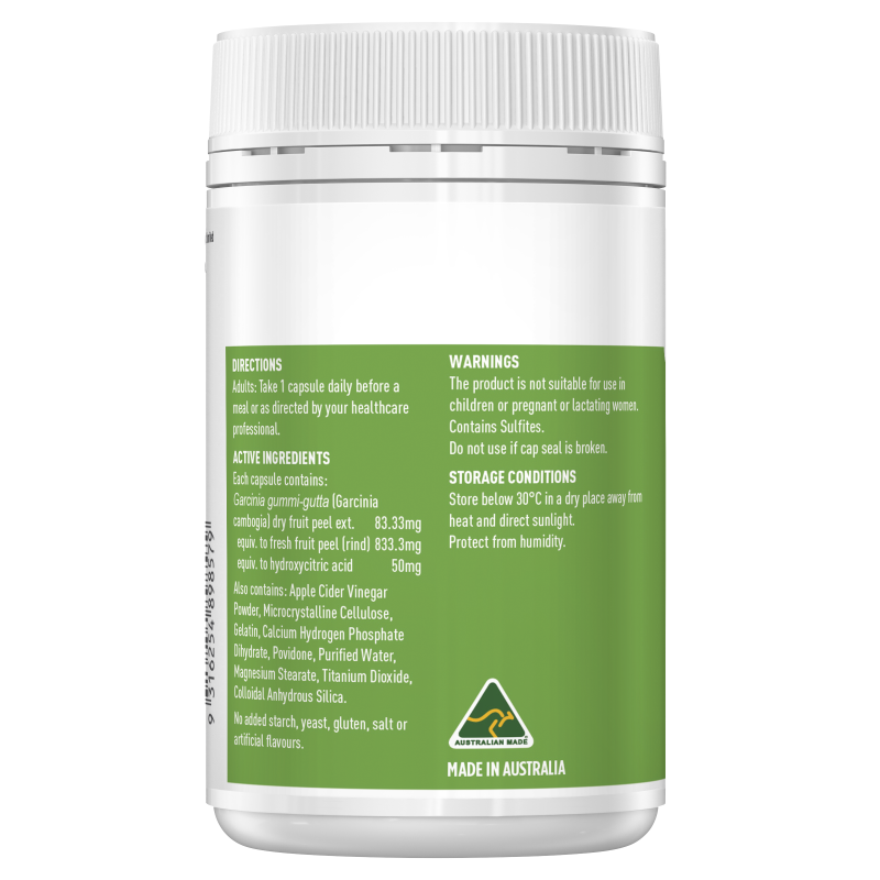 Healthy Care Apple Cider Vinegar + Garcinia 90 Capsules