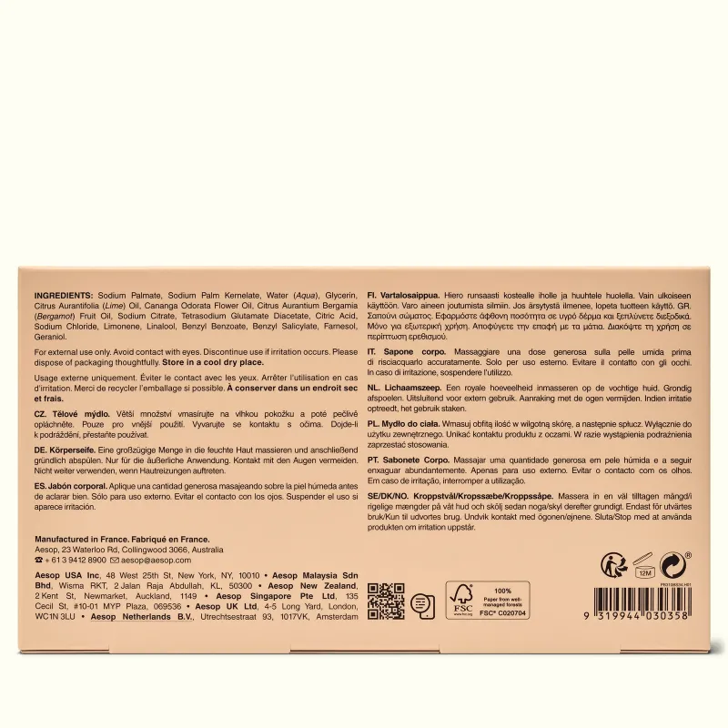 Aesop Refresh Body Cleansing Slab 310g