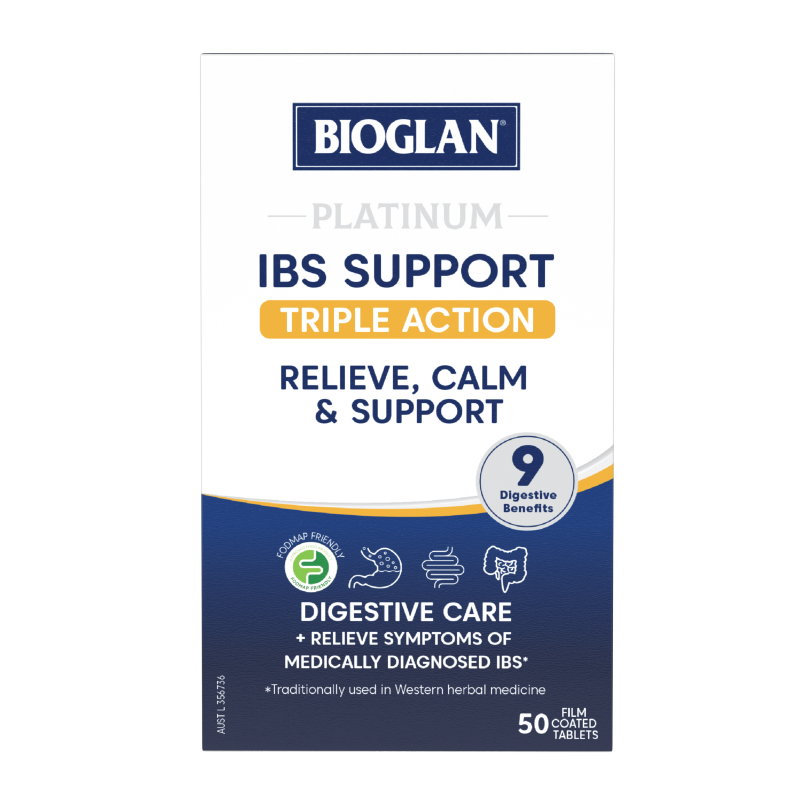 Bioglan Platinum IBS Support Triple Action 50 Tablets