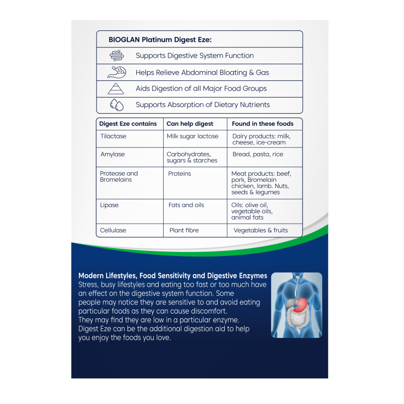 Bioglan Platinum Digest Eze 40 Capsules