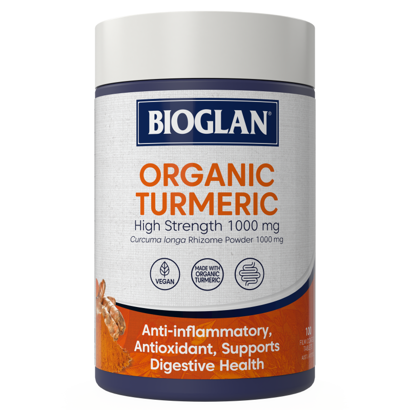 Bioglan Organic Turmeric High Strength 1000mg 100 Tablets