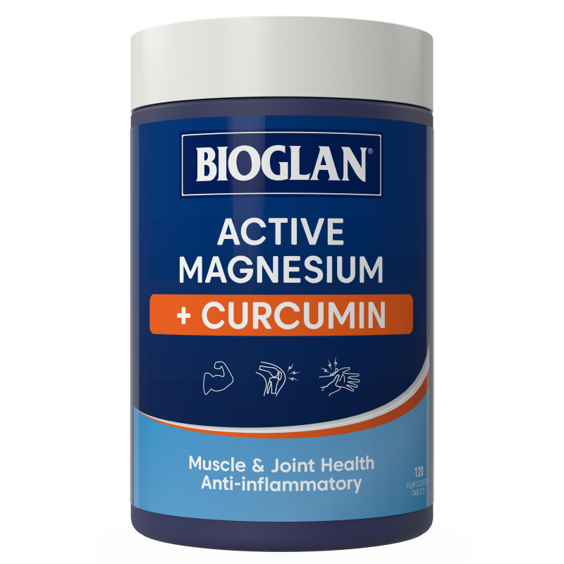 Bioglan Active Magnesium + Curcumin 120 Tablets
