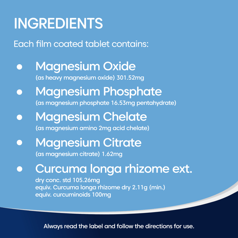 Bioglan Active Magnesium + Curcumin 120 Tablets