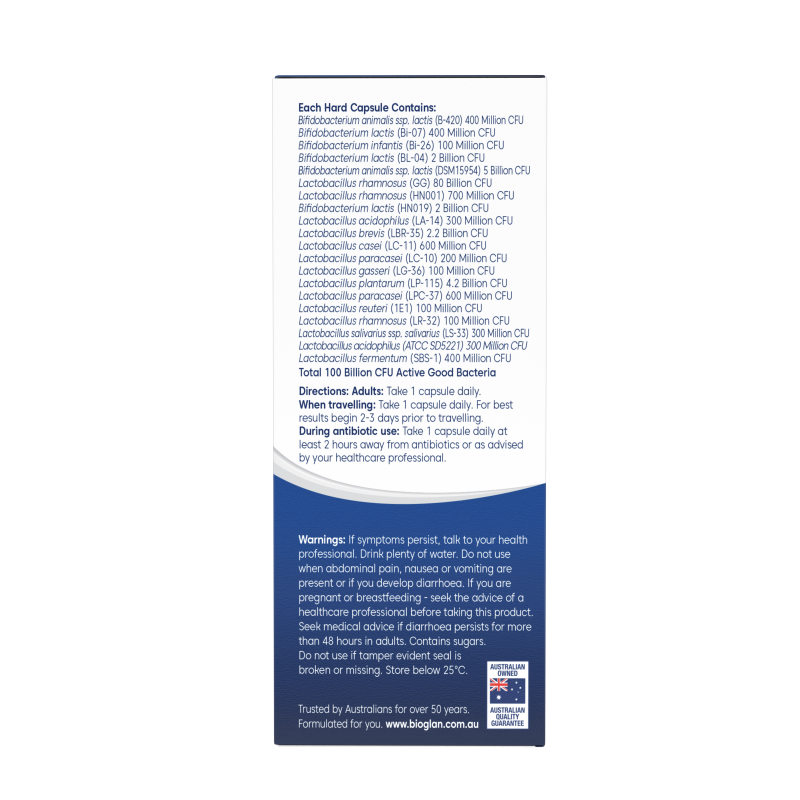 Bioglan Platinum Probiotics 100 Billion 30 Capsules