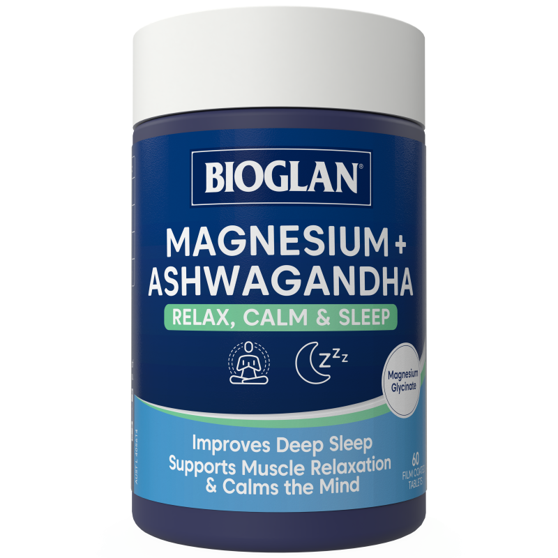 Bioglan Magnesium + Ashwagandha 60 Tablets