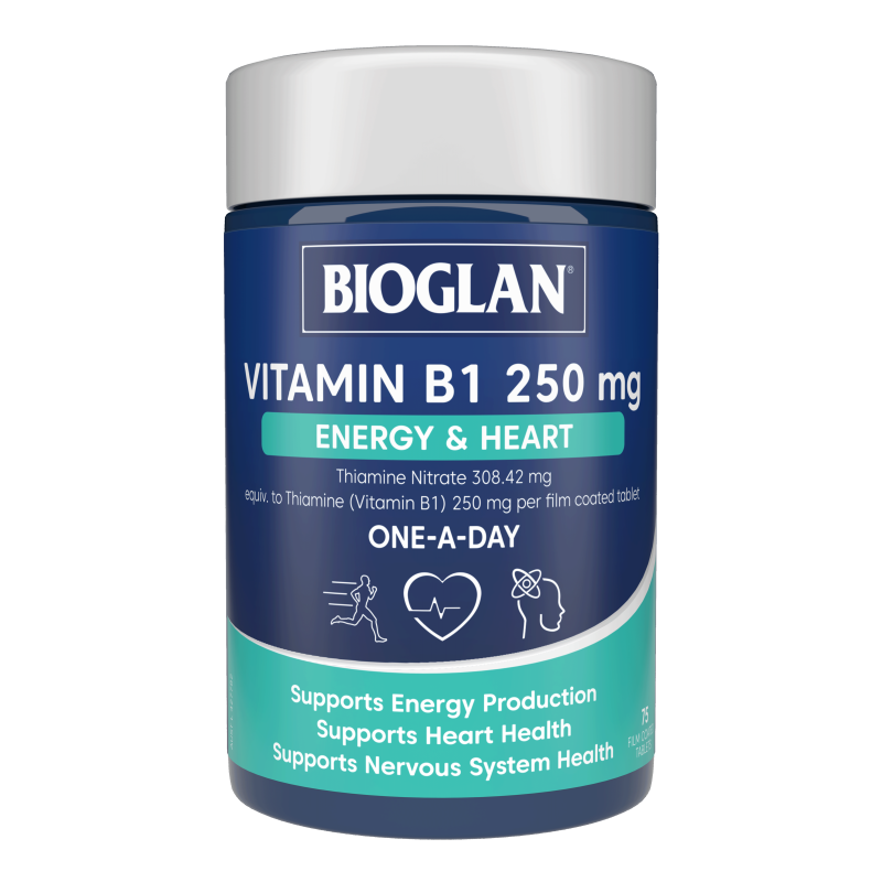 Bioglan Vitamin B1 250mg Energy & Heart 75 Tablets