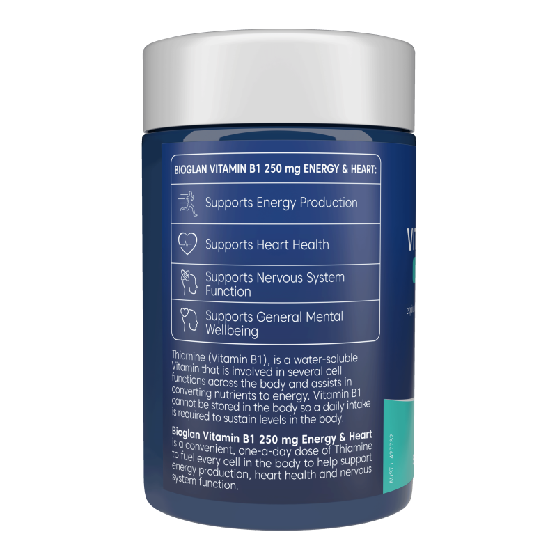 Bioglan Vitamin B1 250mg Energy & Heart 75 Tablets