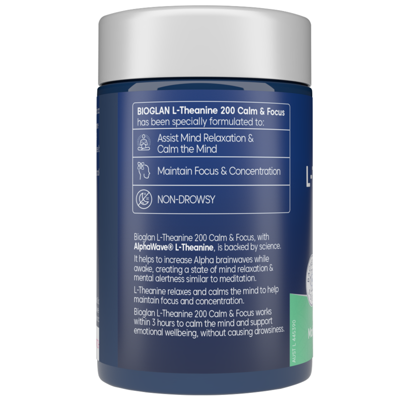 Bioglan L-Theanine 200 Calm & Focus 60 Capsules