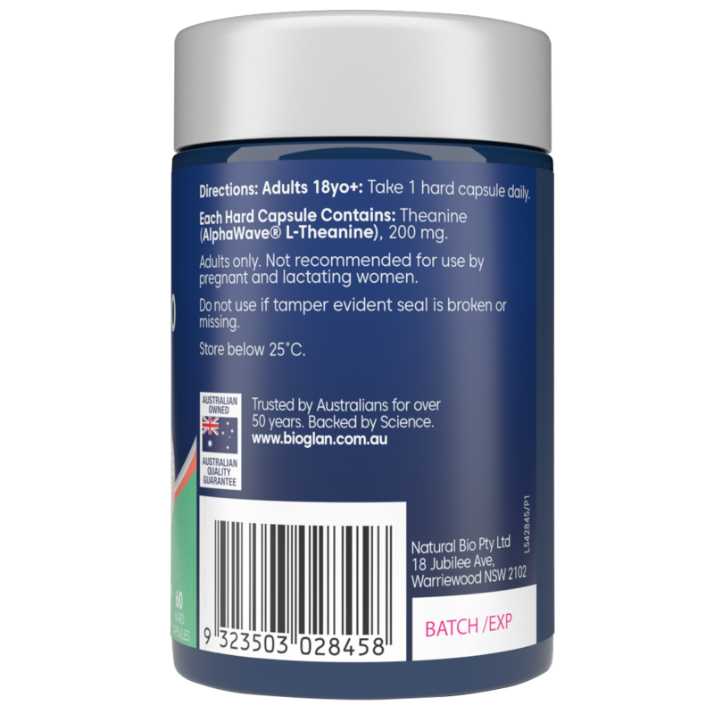 Bioglan L-Theanine 200 Calm & Focus 60 Capsules