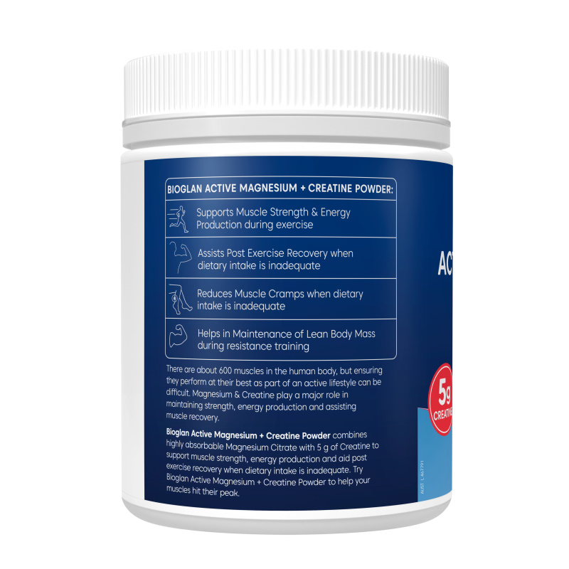 Bioglan Active Magnesium + Creatine Powder 300g