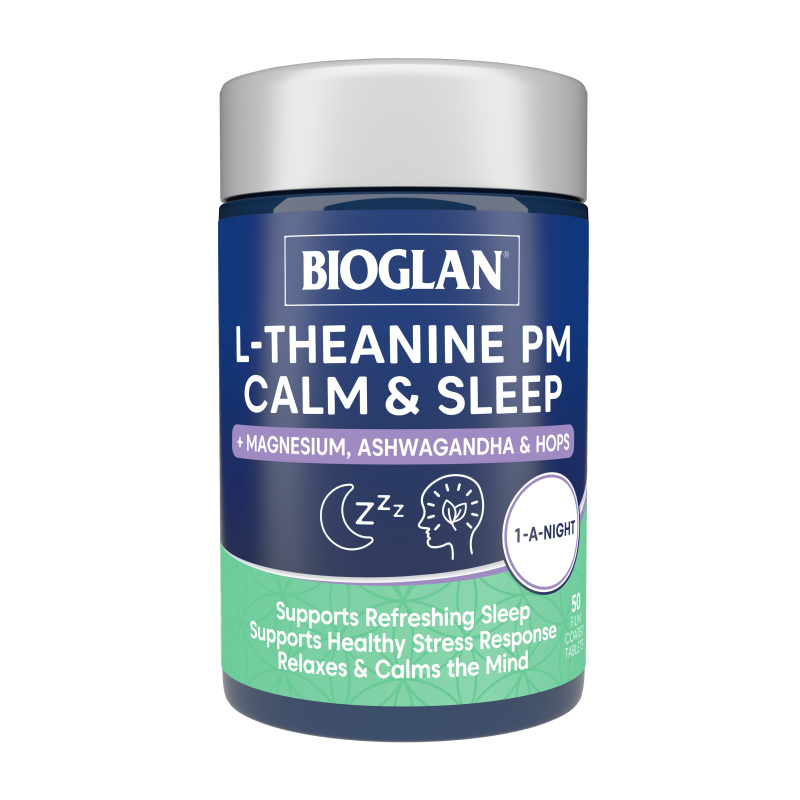 Bioglan L-Theanine PM Calm & Sleep 50 Tablets