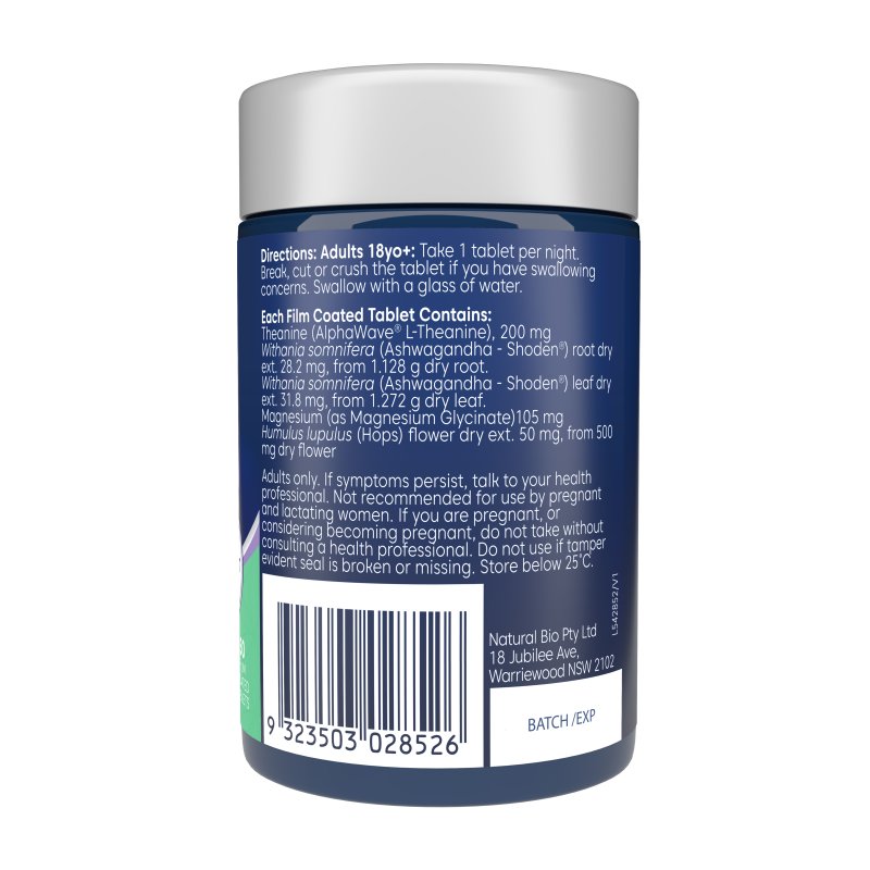 Bioglan L-Theanine PM Calm & Sleep 50 Tablets