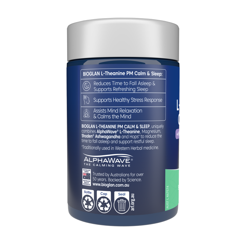 Bioglan L-Theanine PM Calm & Sleep 50 Tablets