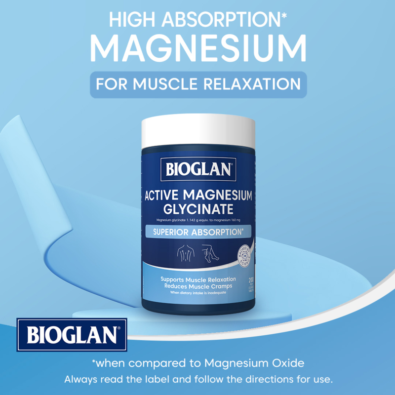 Bioglan Active Magnesium Glycinate 200 Tablets
