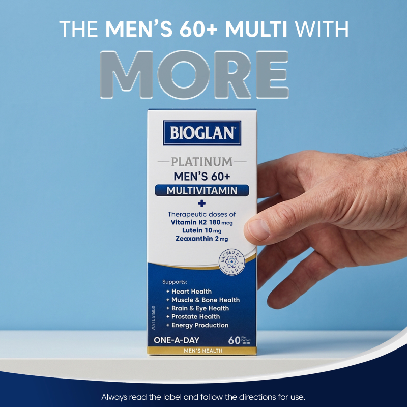 Bioglan Platinum Men's 60+ Multivitamin 60 Tablets