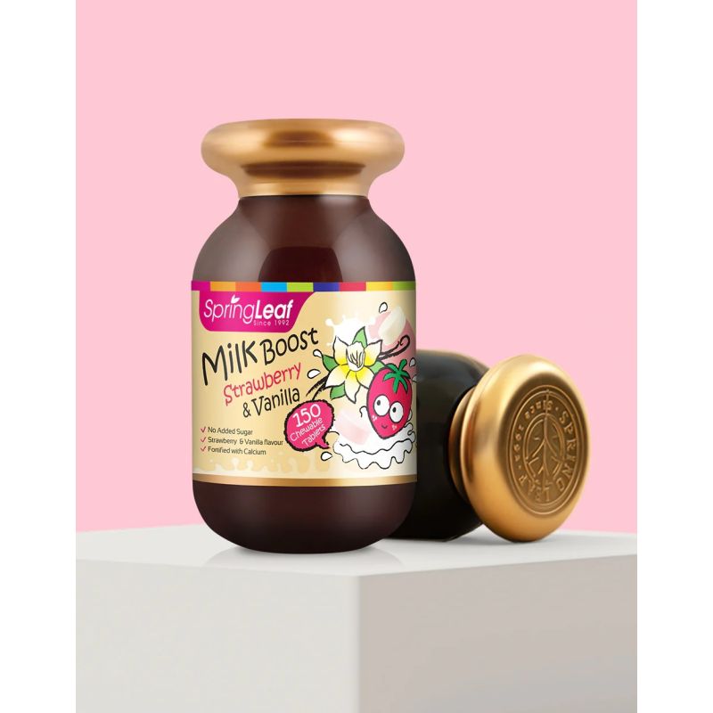 Springleaf Milk Boost Strawberry + Vanilla Chewable Tablets 150 Tablets