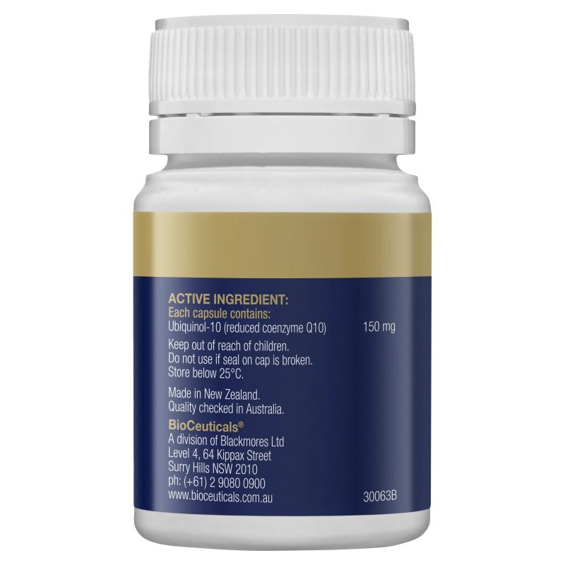 BioCeuticals Ubiquinol BioActive 150mg 30 Capsules
