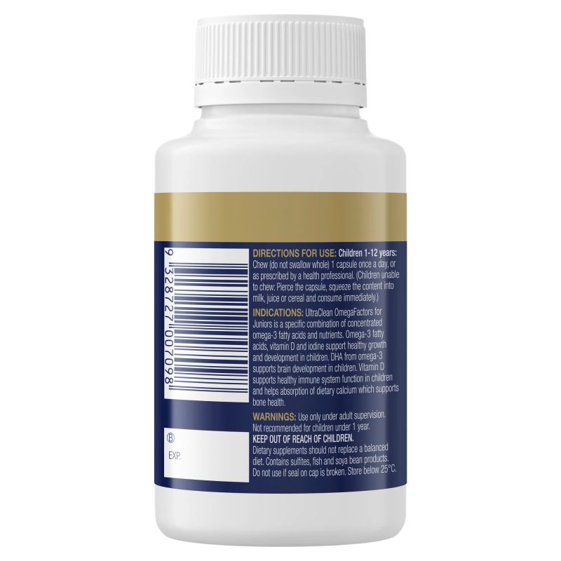 BioCeuticals UltraClean OmegaFactors for Juniors 60 Capsules