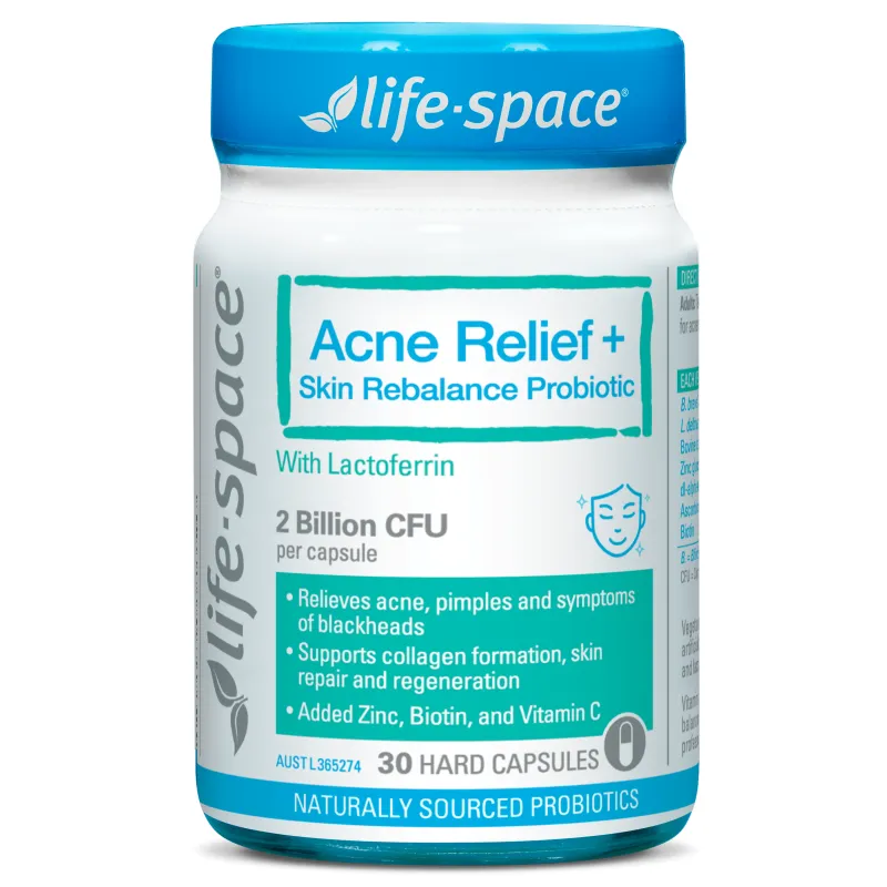 Life Space Acne Relief + Skin Rebalance Probiotic 30 Capsules