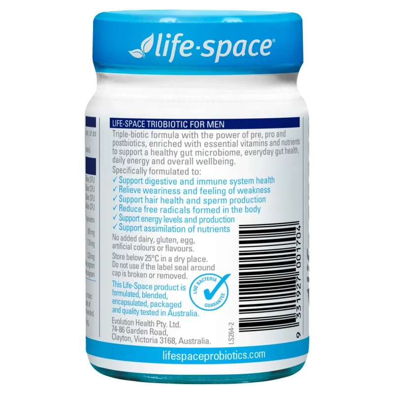 Life Space TrioBiotic For Men 30 Capsules