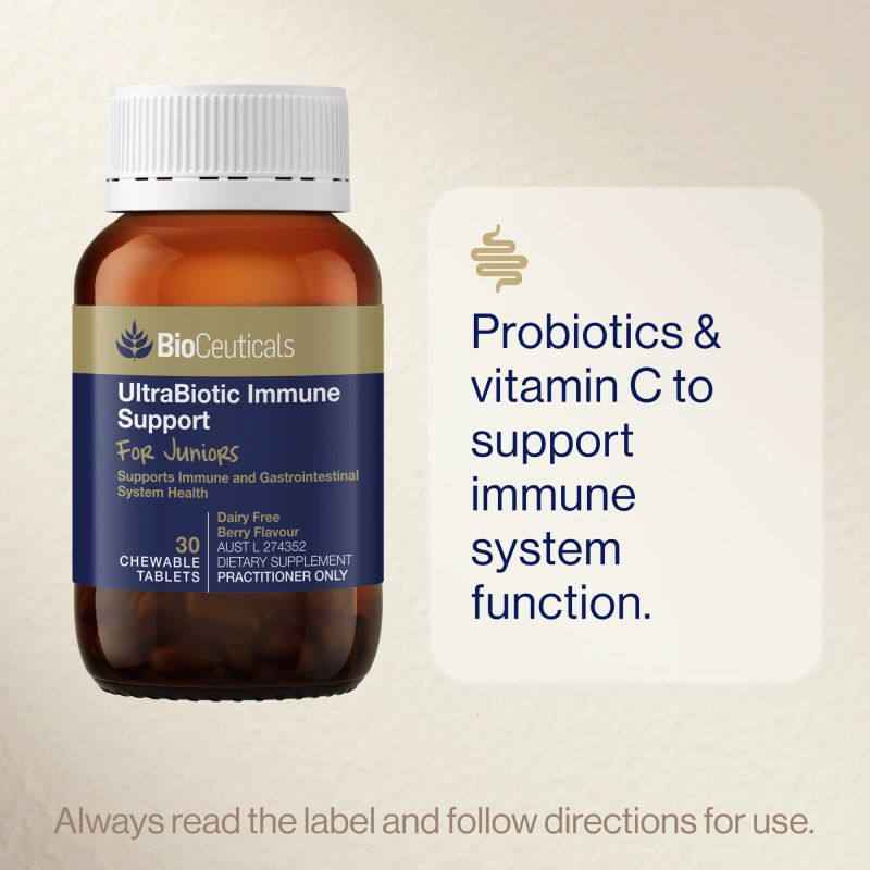 BioCeuticals UltraBiotic Immune Support For Juniors 30 Chewable Tablets
