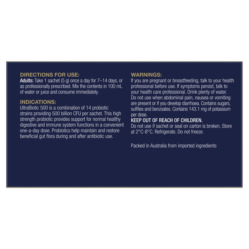 BioCeuticals UltraBiotic 500 14 Sachets
