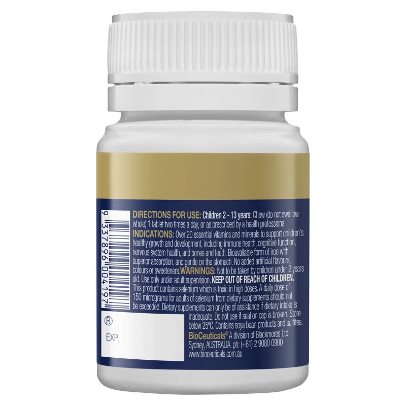 BioCeuticals Multi Essentials for Juniors 60 Chewable Tablets