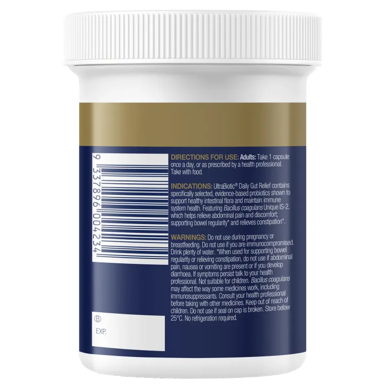 BioCeuticals UltraBiotic Daily Gut Relief 60 Capsules