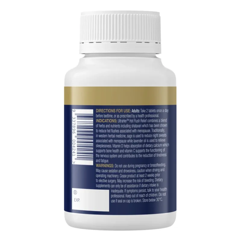 BioCeuticals UltraHer Hot Flush Relief 60 Tablets