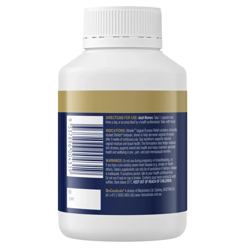 BioCeuticals UltraHer Vaginal Dryness Relief 120 Soft Capsules