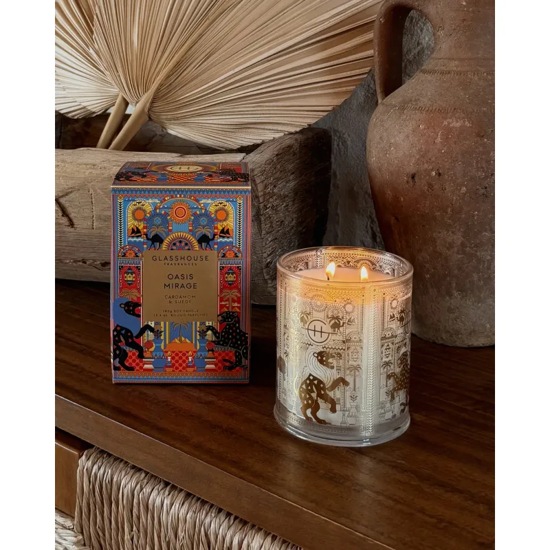 Glasshouse Fragrances-Limited Edition Oasis Mirage 380g Scented Candle