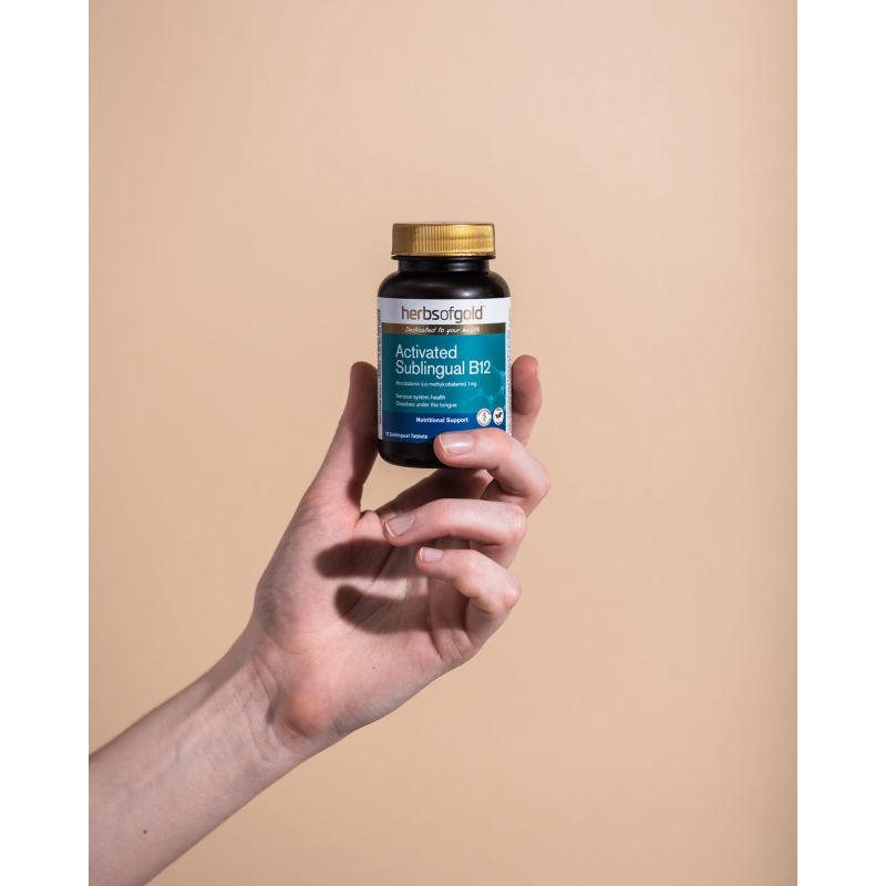 Herbs of Gold Activated Sublingual B12 75 Tablets