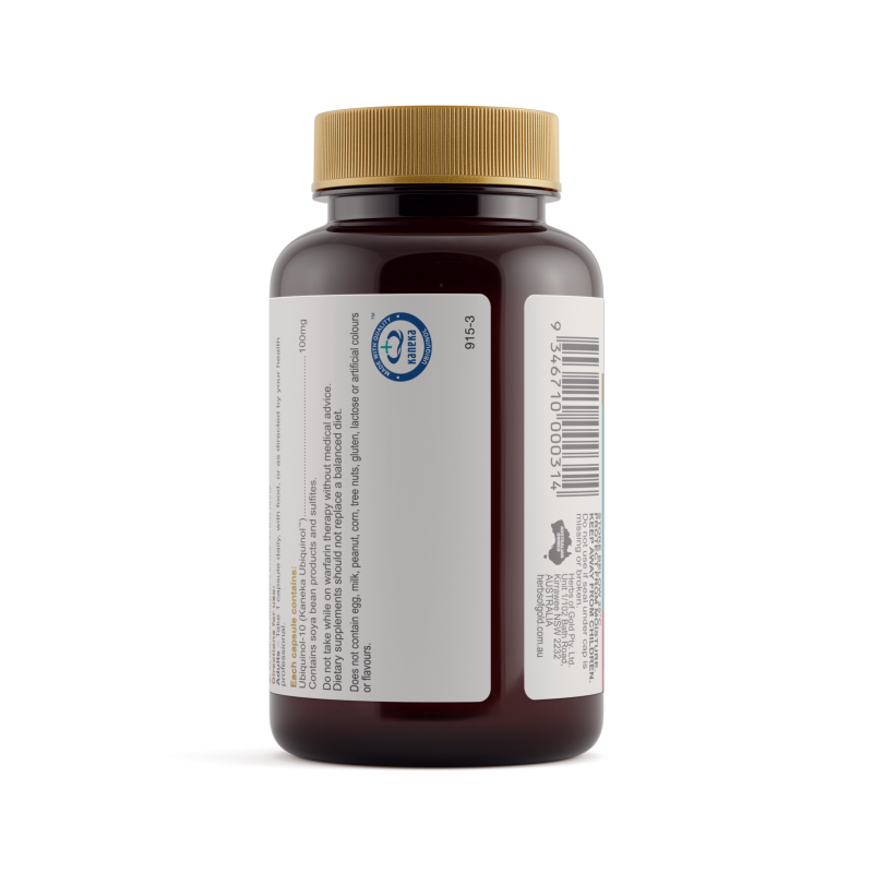 Herbs of Gold Ubiquinol 100mg 60 Capsules