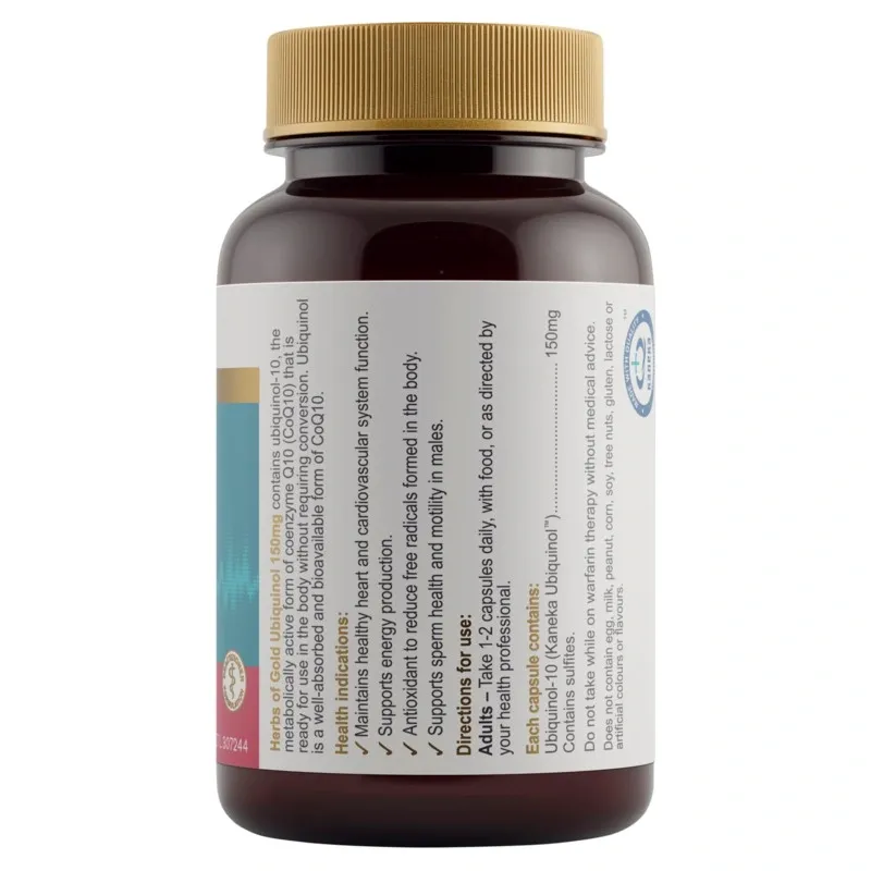 Herbs of Gold Ubiquinol 150mg 30 Capsules