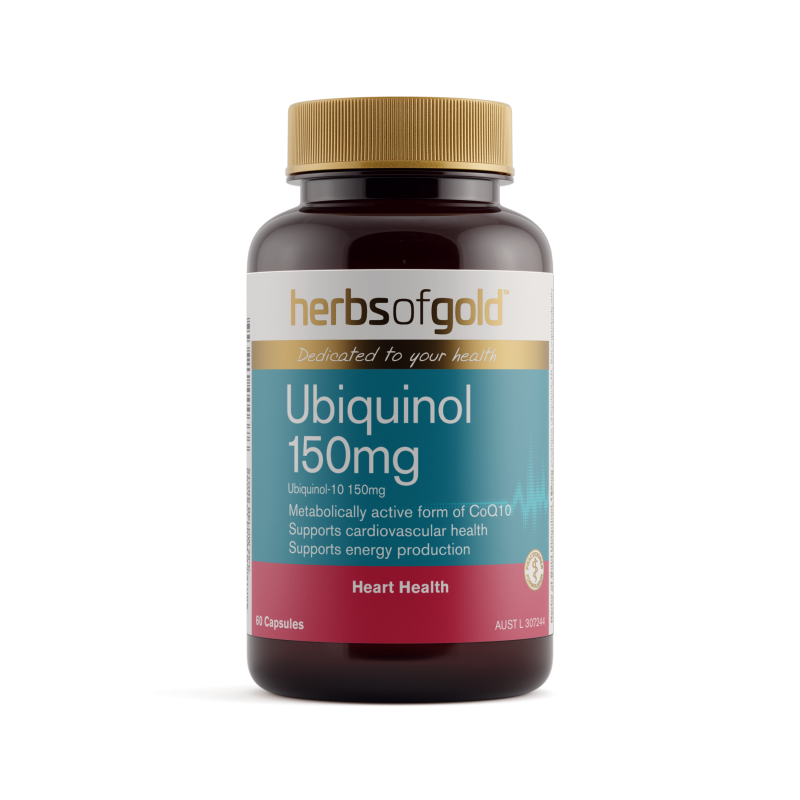 Herbs of Gold Ubiquinol 150mg 60 Capsules