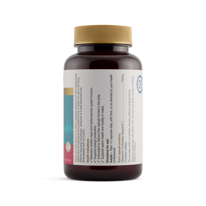 Herbs of Gold Ubiquinol 150mg 60 Capsules