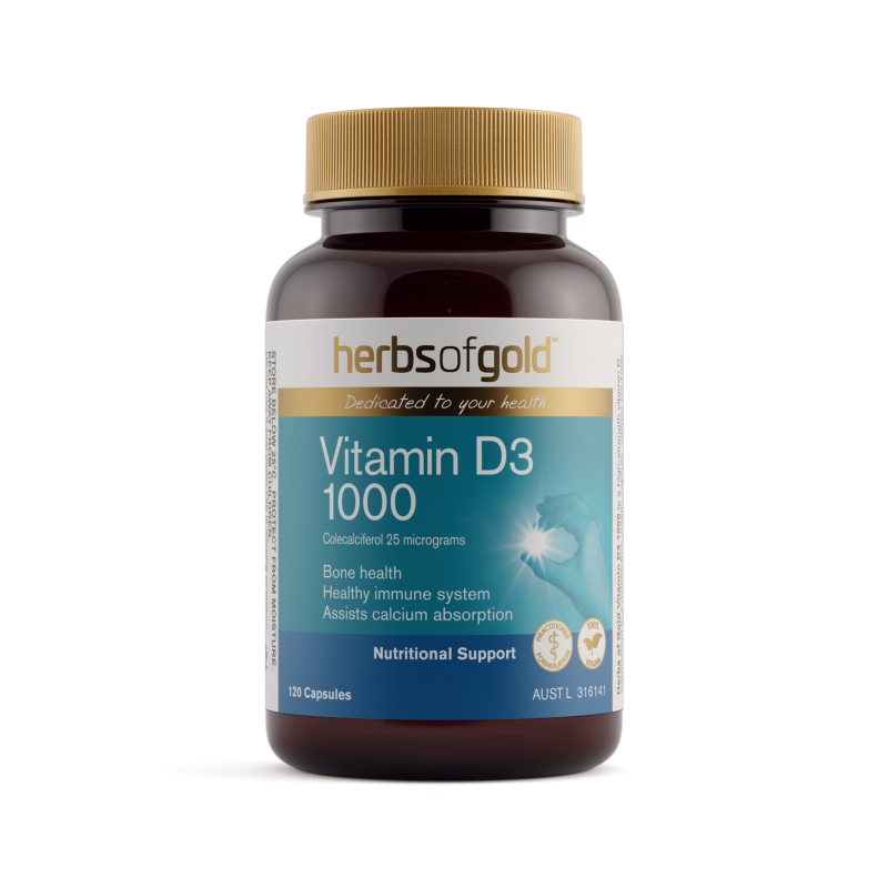 Herbs of Gold Vitamin D3 1000 120 Capsules