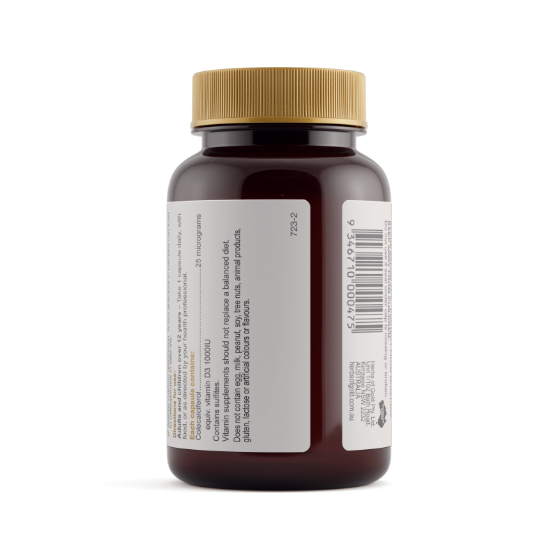 Herbs of Gold Vitamin D3 1000 120 Capsules