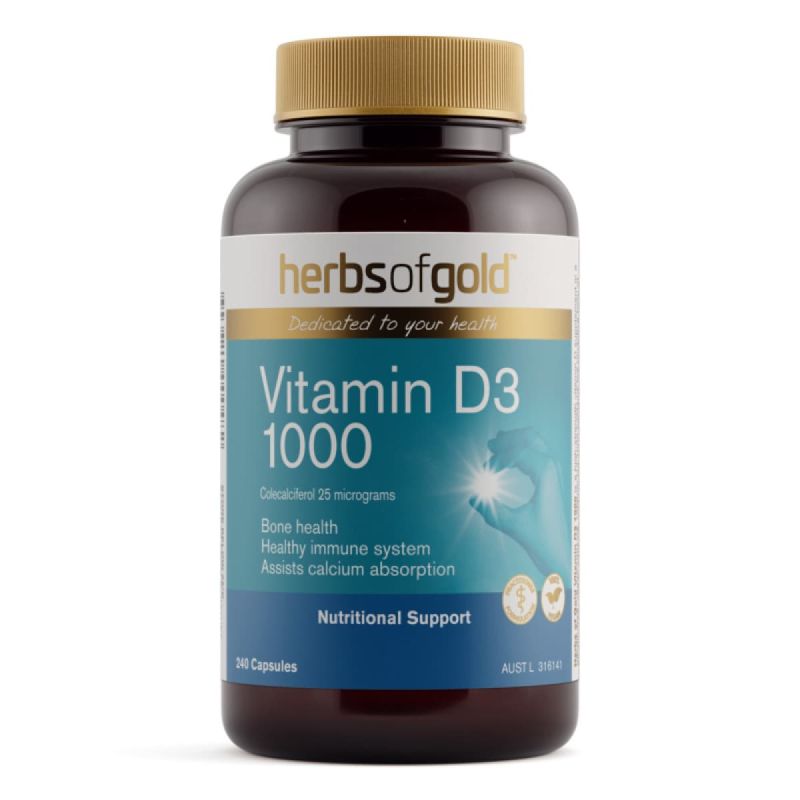 Herbs of Gold Vitamin D3 1000 240 Capsules