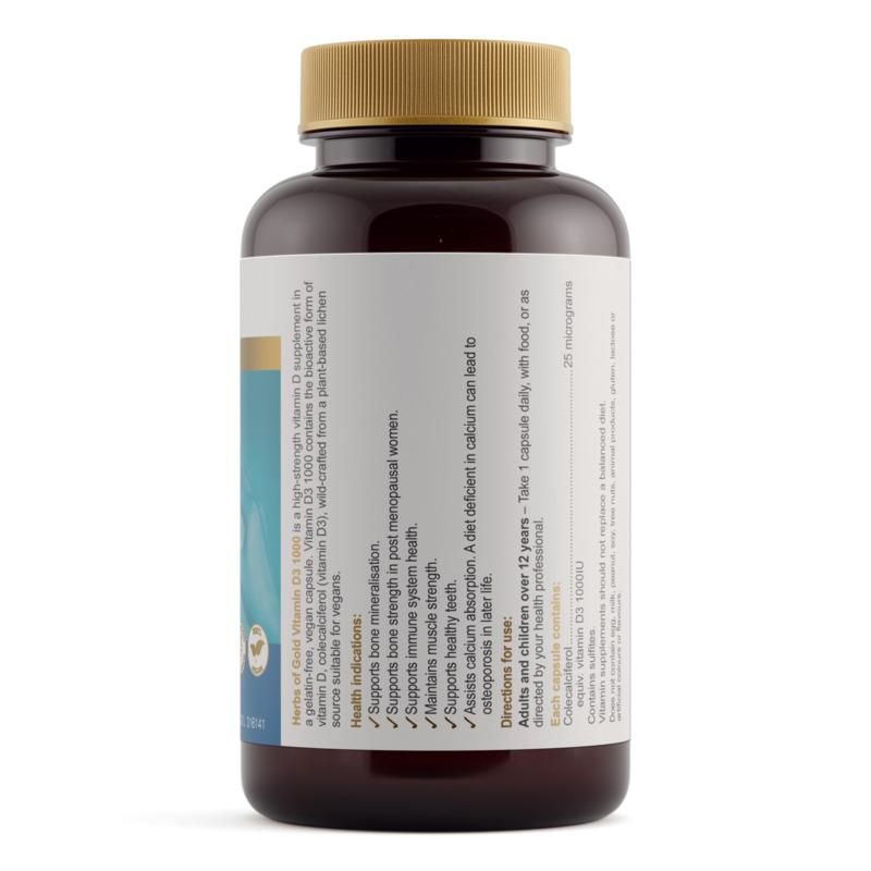 Herbs of Gold Vitamin D3 1000 240 Capsules
