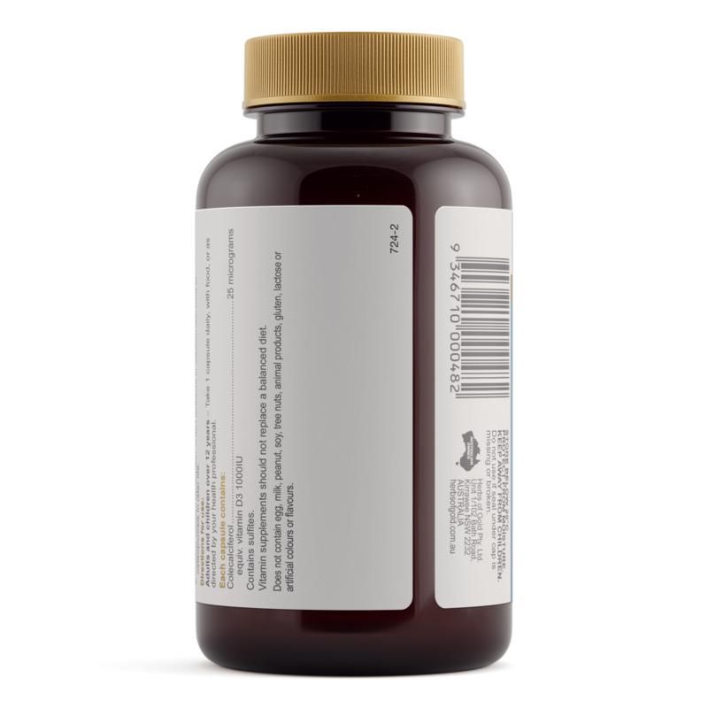Herbs of Gold Vitamin D3 1000 240 Capsules