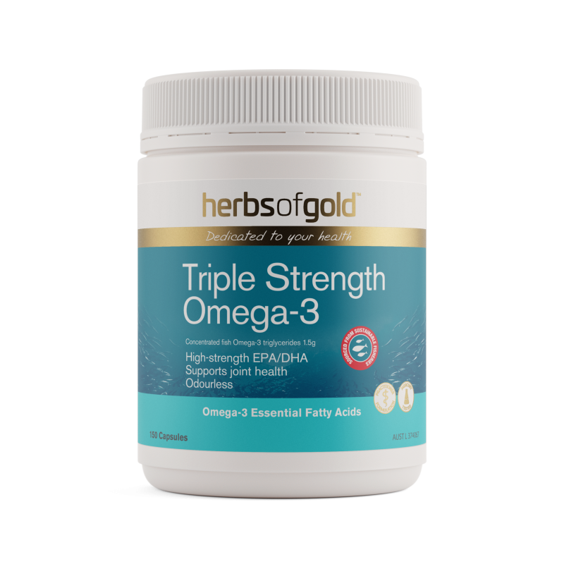 Herbs of Gold Triple Strength Omega 3 150 Capsules