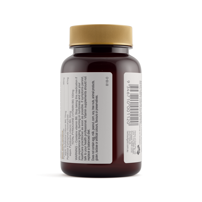 Herbs of Gold Vitamin B6 100mg 60 Tablets