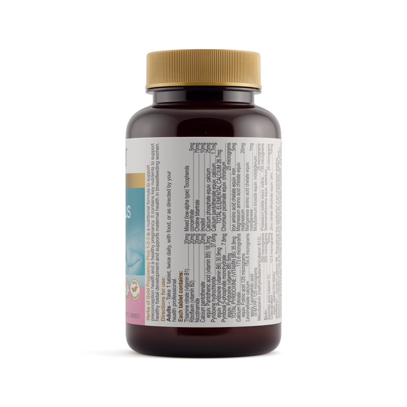 Herbs of Gold Pregnancy Plus 1 2 3 60 Tablets