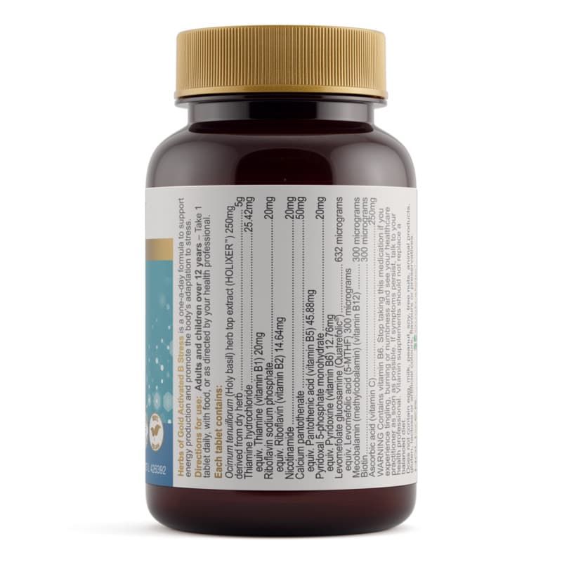 Herbs of Gold Activated B Stress 30 Tablets