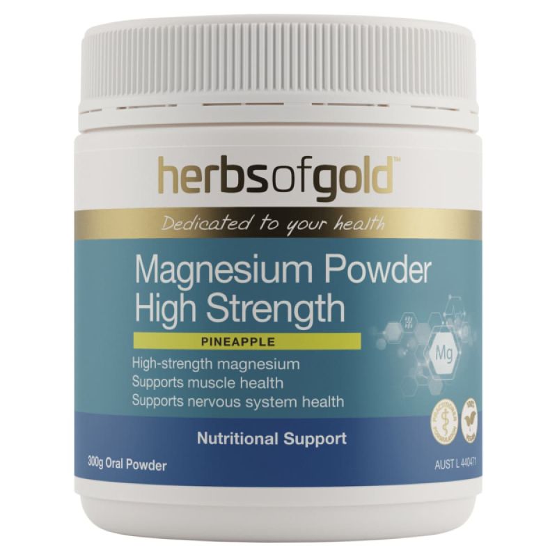Herbs of Gold Magnesium Powder High Strength 300g