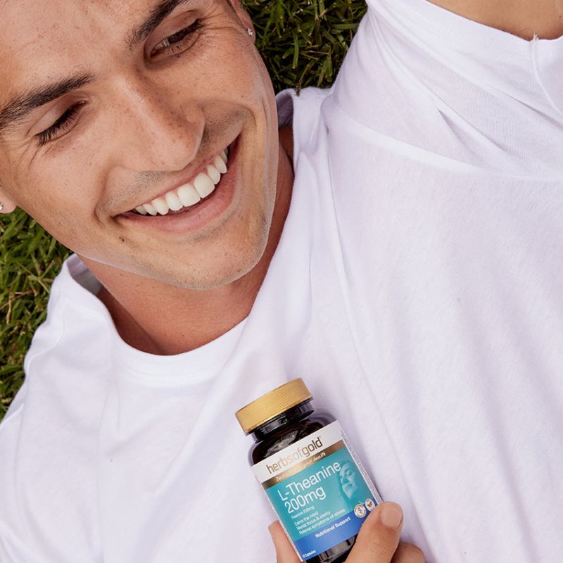 Herbs of Gold L Theanine 200mg 30 Capsules