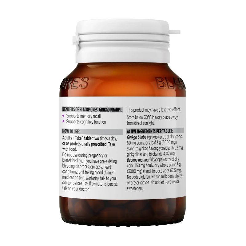 Blackmores Ginkgo Brahmi 40 Tablets